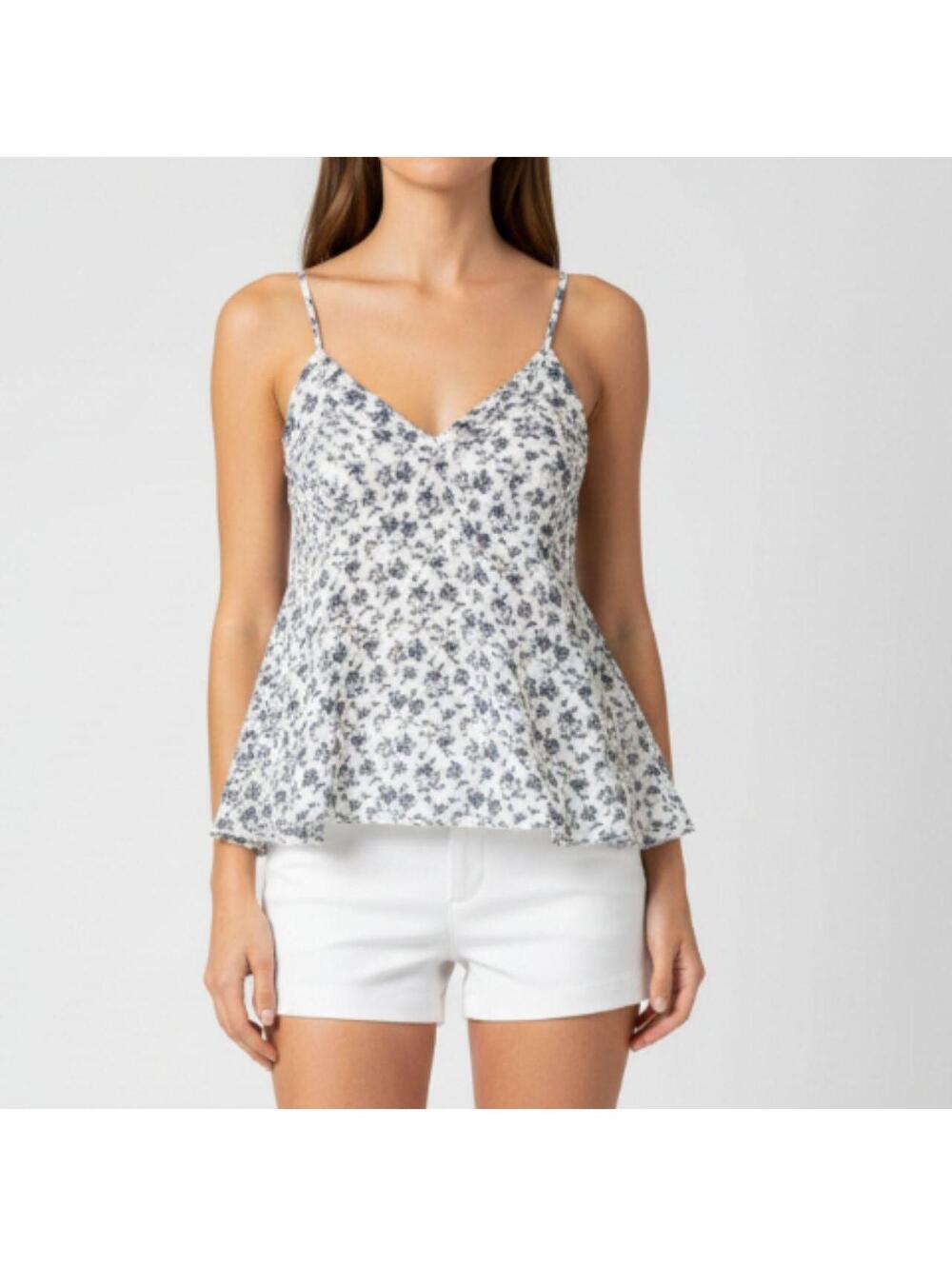 American Eagle Floral Print Sleeveless Summer Top with Adjustable Straps